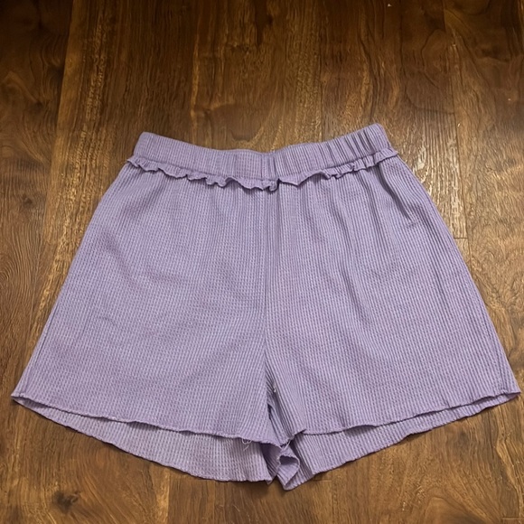 purple knit shorts - Picture 1 of 1